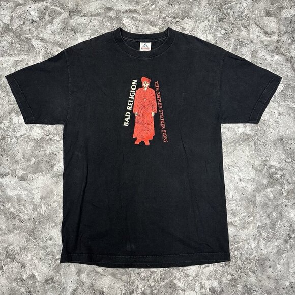 Vintage Bad Religion T-shirt The Empire Strikes First Shirt L Y2K Punk Rock - Picture 1 of 7